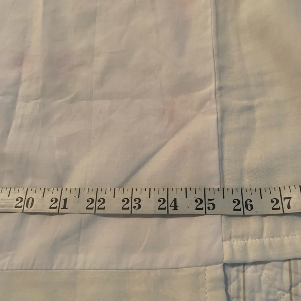RH Baby and child Crib Skirt with Gray Stitching